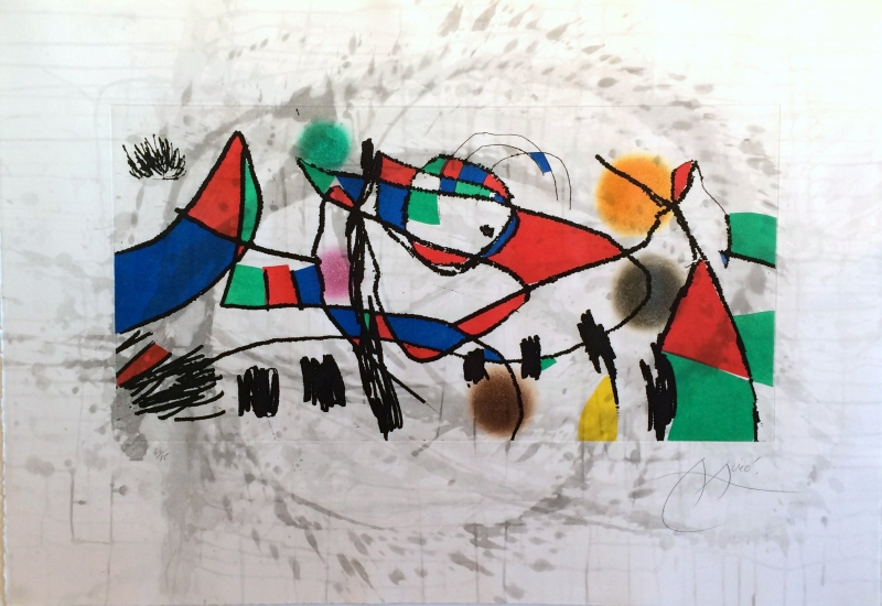 Gravura água tinta Miró